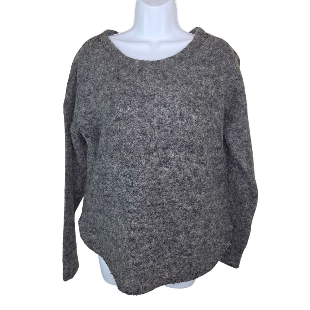 Columbia Wool Blend Sweater Medium Gray Long Sleeve Round Neck Pullover